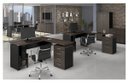 Ver imagem 4 de Mesa para Escritório Yaris L 1,20x1,50 Tpo 30mm Gaveteiro Pedestal 4 Gavetas Marsala/Preto