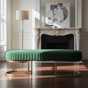 Ver imagem 2 de Recamier Glow 110cm Puff Moderno Premium Sala e Quarto:verde