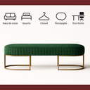Ver imagem 6 de Recamier Glow 110cm Puff Moderno Premium Sala e Quarto:verde