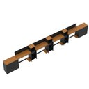 Ver imagem 7 de Conjunto de Escritório Smart 3 Livreiro 2 Buffet e 4 Mesas 90cm - Preto e Cedro