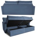 Ver imagem 7 de Sofá sem Caixa Retrátil Baú 2,00m Cama Inbox Marselha Suede Velusoft Azul