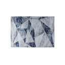 Ver imagem 2 de Tapete Sala Quarto 1,40m X 2,00m Antiderrapante Berlim Estampado Abstrato Azul e Cinza