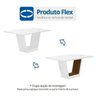 Mesa de Jantar Retangular Tampo MDF/Vidro Alemanha Leifer Flex Color - 3