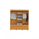 Ver imagem 6 de Roupeiro Marrocos 6 Portas 6 Gavetas MDP Cinamomo Off White Aramóveis 187cm