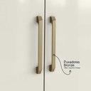 Ver imagem 5 de Roupeiro Marrocos 6 Portas 6 Gavetas MDP Cinamomo Off White Aramóveis 187cm