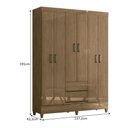 Ver imagem 4 de Guarda Roupa Casal Fit 6 Portas e 2 Gavetas Jequitibá - Santos Andirá