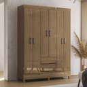 Ver imagem 2 de Guarda Roupa Casal Fit 6 Portas e 2 Gavetas Jequitibá - Santos Andirá