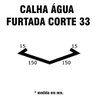 Calha Furtada Galvanizada 33Cm Com 2 Metros - 2