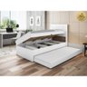 Cama Baú Larissa 0,88 com Auxiliar Framar em MDF Branco - 3