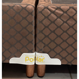 Base Box King Somier para Colchao Marrom 193x203 Altura 25cm + Pés - 2