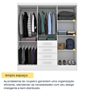 Ver imagem 3 de Guarda Roupa Arizona 6 Portas com Pés - Móveis Tcil