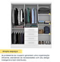 Ver imagem 3 de Guarda Roupa Arizona 6 Portas com Pés - Móveis Tcil