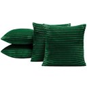 Ver imagem 1 de Kit 4 Capas de Almofada Napoli 45x45 Manta Canelada - Verde Esmeralda