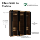 Ver imagem 5 de Guarda-roupa Casal 6 Portas Batentes Venus Madesa