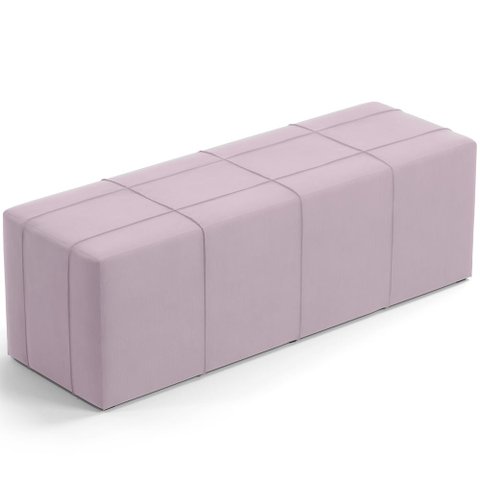 Puff Decorativo Living Sala de Estar 140 Cm Roma W01 Suede Rosê - lyam