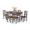 Ver imagem 1 de Conjunto Sala de Jantar e Cozinha Com 6 Cadeiras Madeira Maciça CINZA