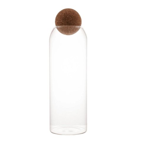 Pote de Vidro Borossilicato 1300 ml com Tampa Cortiça - Mimo Style
