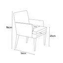 Ver imagem 2 de Cadeira de Jantar Germany Retro Suede Bege Dominic Decor