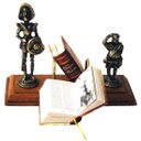 Ver imagem 3 de Porta Livros Dom Quixote e Sancho Pança em Latão com Mini Obra Completa Sat