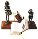 Ver imagem 3 de Porta Livros Dom Quixote e Sancho Pança em Latão com Mini Obra Completa Sat