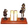 Porta Livros Dom Quixote e Sancho Pança em Latão com Mini Obra Completa Sat - 6