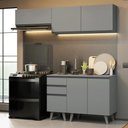 Ver imagem 1 de Armário de Cozinha Compacta 200cm Cinza Nice Madesa 06