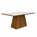 Ver imagem 1 de Mesa de Jantar Retangular Tampo MDF/Vidro 180cm Pampulha Leifer