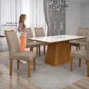 Ver imagem 4 de Mesa de Jantar Retangular Tampo MDF/Vidro 180cm Pampulha Leifer