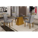 Ver imagem 3 de Mesa de Jantar Retangular Tampo MDF/Vidro 120cm Pampulha Leifer