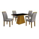 Ver imagem 4 de Mesa de Jantar Retangular Tampo MDF/Vidro 120cm Pampulha Leifer