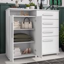 Ver imagem 3 de Cômoda com 4 Gavetas 2 Portas Nugel Branco