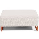 Ver imagem 5 de Puff Decorativo Sala de Estar Cléo 90cm Base de Ferro Cobre W01 Bouclê Cru - Lyam Decor