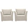 Kit 02 Poltronas Decorativa para Sala e Quarto Lisboa Suede Bege - 1