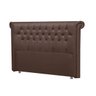 Cabeceira Estofada Mirage com Capitonê 90 cm para Cama de Solteiro Corano Marrom CV 22 - Perfan - 2
