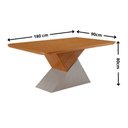 Ver imagem 4 de Mesa de Jantar Aster 180 cm Tampo MDF Canto Copo Laminado e 6 Cadeiras Lira