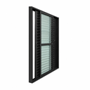 Ver imagem 3 de Porta Balcão 3 Folhas Alumínio Preto 210x150 Linha 25
