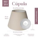 Ver imagem 2 de Cúpula de Abajur 19x16x28cm Tecido Algodão Soquete Nacional Ref 20A