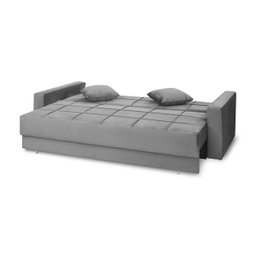Sofá Cama Reclinável Retrátil 3 Lugares Zurique Cinza - Meu Estofado Sofá Cama Reclinável Retrátil 3 - 2