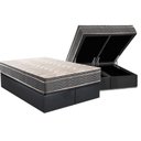 Ver imagem 1 de Cama Box Baú Queen: Colchão Anatômico Paropas D45 Conforto Mega Firme + Base Crc Suede Gray (