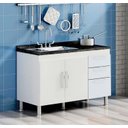 Ver imagem 2 de Balcão de Pia Gêmeos 1,20 - Branco