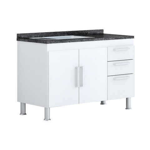 Balcão de Pia Gêmeos 1,20 - Branco