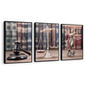 Kit 3 Quadros Justiça Advocacia 40x60 Moldura:preta - 11