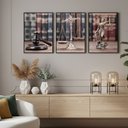 Ver imagem 5 de Kit 3 Quadros Justiça Advocacia 40x60 Moldura:preta