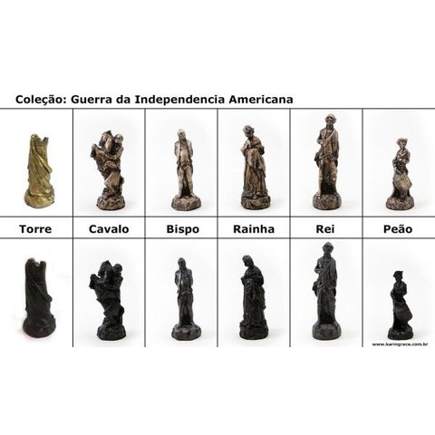 Peças de Xadrez - Coleção Guerra da Independência Americana
