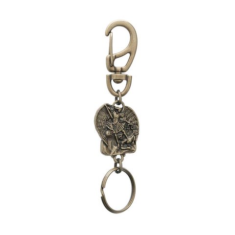 Chaveiro de São Miguel Arcanjo Metal Ouro Velho Fornecedor 1 F1-ct14-152-7