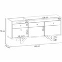 Ver imagem 4 de Aparador Buffet Bar para Sala 02 Portas 02 Gavetas Valentim B01 Cinamomo Off White - Lyam Decor