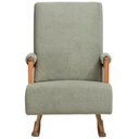 Ver imagem 3 de Poltrona de Amamentação com Balanço Base Milka Líria D02 Bouclê Verde Oliva C-199 - Lyam Decor