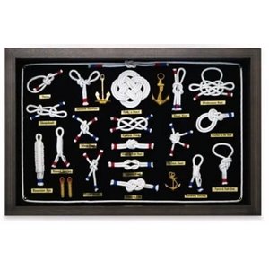 Quadro de Nós Náutico Simples Fundo Preto