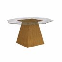Ver imagem 1 de Mesa de Jantar Tampo Vidro Octogonal Grécia Leifer