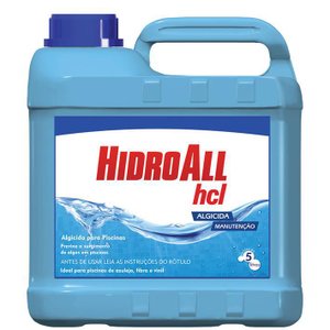 Algicida Manutenção Hcl Hidroall 5l Tampa Azul